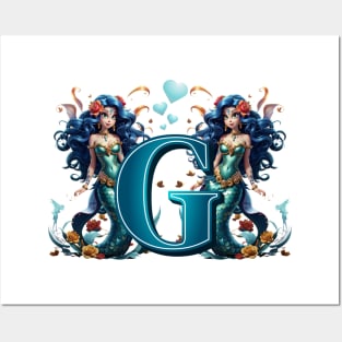 Mermaid Alphabet The Letter G Posters and Art